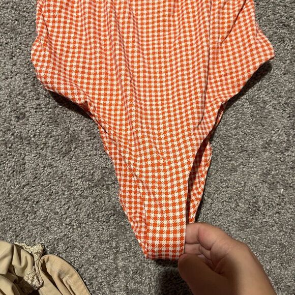 Eberjey Betty Noelle Tie Shoulders Swimsuit sz S Gingham  $169 - Picture 6 of 8